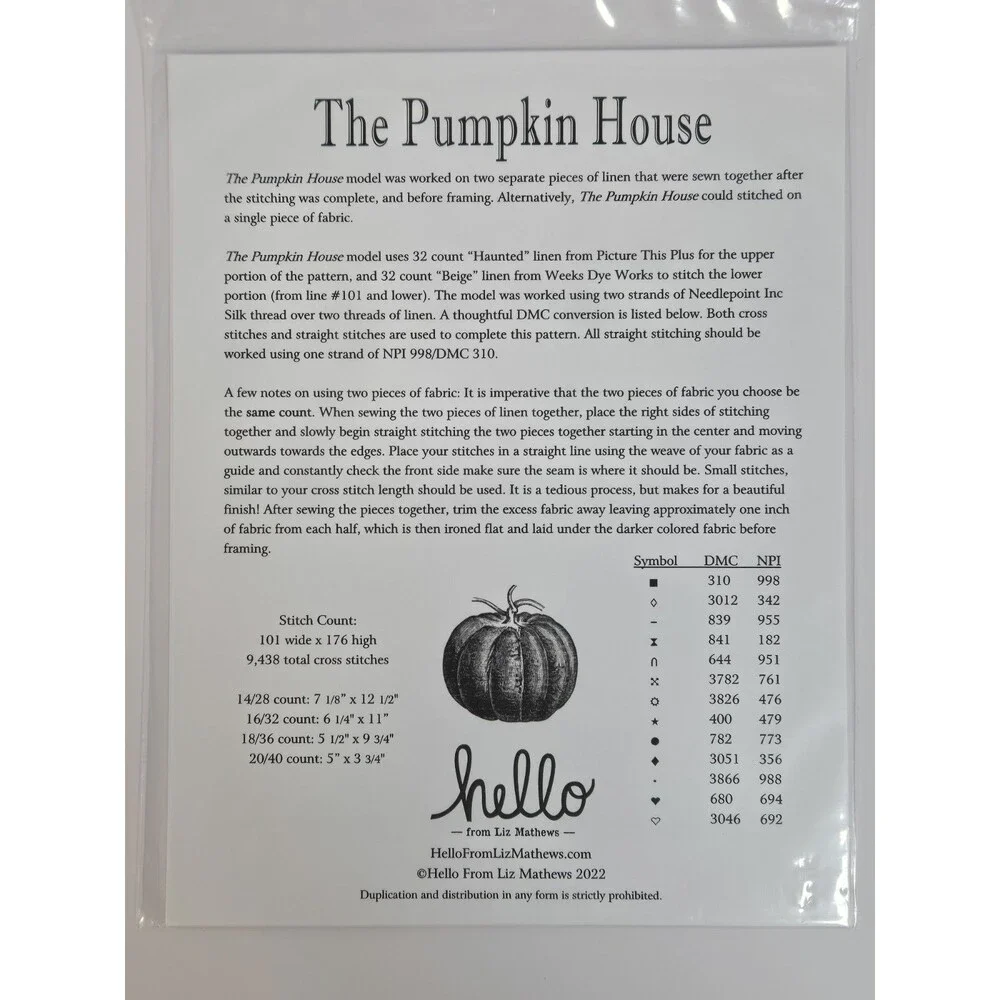 Hello From Liz Mathews The Pumpkin House Cross Stitch Pattern Halloween Pumpkin